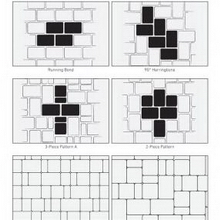 Running Bond, Herringbone, 2-Piece & 3-Piece Patterns